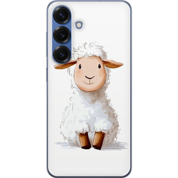 Samsung Galaxy S25+ Gennemsigtig cover Sødt Lamm - tegneserie