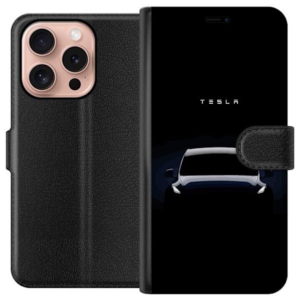 Apple iPhone 16 Pro Plånboksfodral Tesla