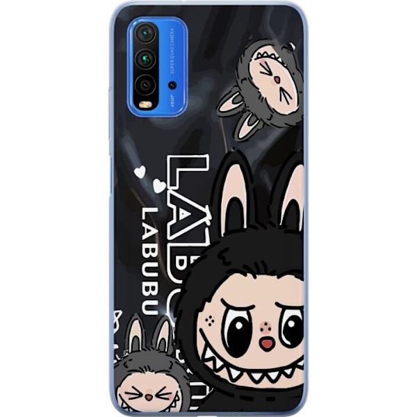 Xiaomi Redmi Note 9 4G Genomskinligt Skal Labubu Black Energy