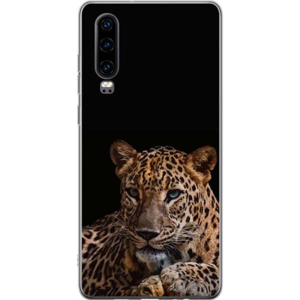Huawei P30 Läpinäkyvä kuori Leopard