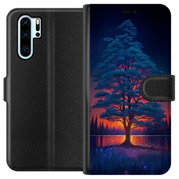 Kompatibel Tegnebogsetui til Huawei P30 Pro Solnedgang