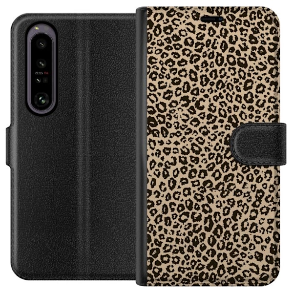 Sony Xperia 1 IV Tegnebogsetui Leopard Mønster