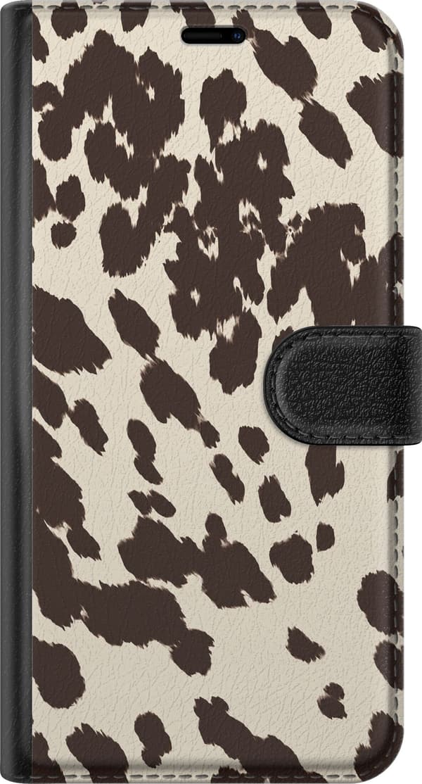 Kompatibel Tegnebogsetui til Apple iPhone 16 Beige dyrepletter beige