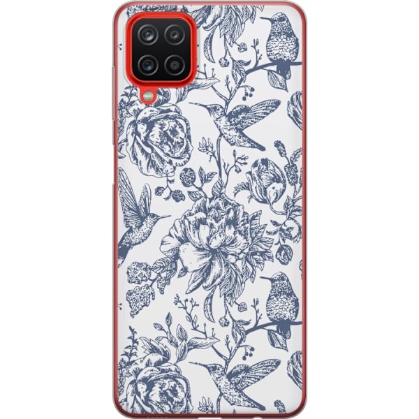 Samsung Galaxy A12 Läpinäkyvä kuori Kukat & Linnut - Romant