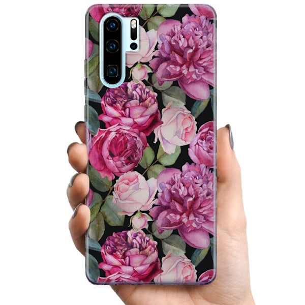 Huawei P30 Pro TPU Mobilskal Blommor