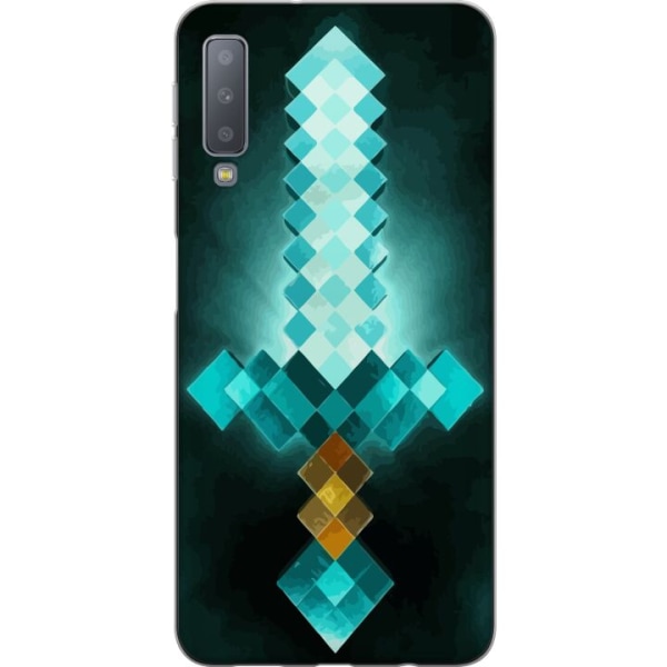 Samsung Galaxy A7 (2018) Gennemsigtig cover Minecraft sværd