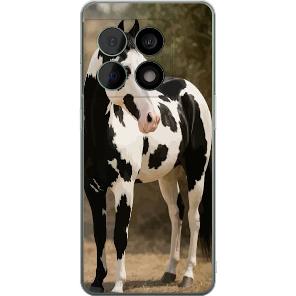 OnePlus 10 Pro Genomskinligt Skal Vacker Häst – elegant illustration av hästmotiv