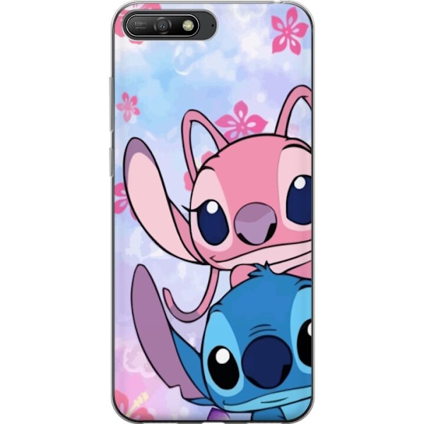 Huawei Y6 (2018) Gjennomsiktig deksel Stitch & Angel