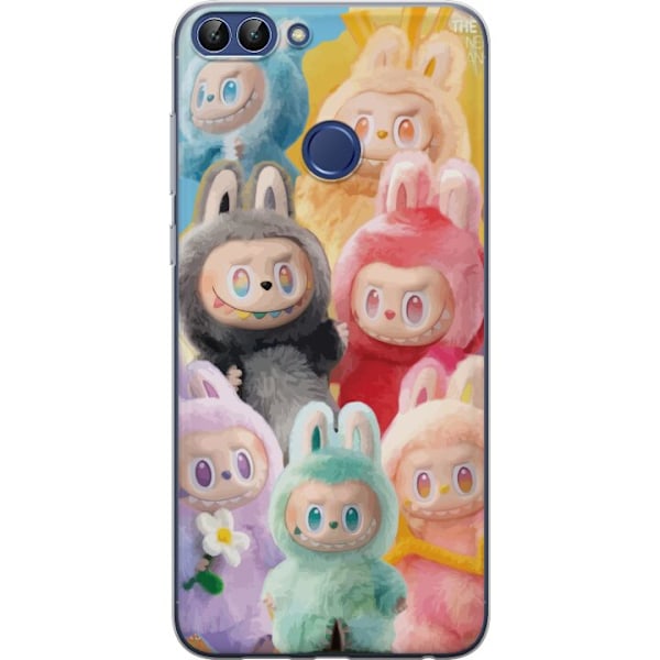 Huawei P smart Genomskinligt Skal Labubu Sketch Style – Handritat monster i tusch