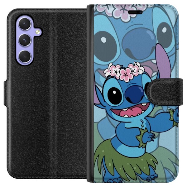 Samsung Galaxy A54 Tegnebogsetui Stitch under Stjernerne - Mag