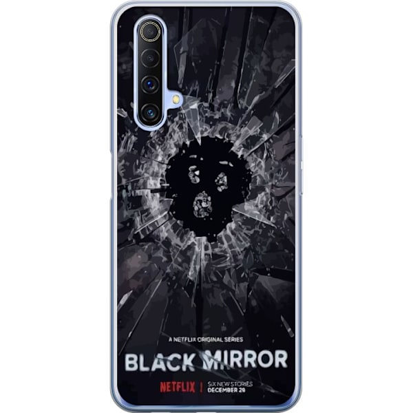 Realme X50 5G Läpinäkyvä kuori Black Mirror Sci-Fi Netflix -sarja Dystopia Teknologia Cyberpunk Synkkä TV Videopeli Teema