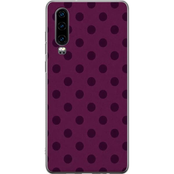 Kompatibelt Mobildeksel til Huawei P30 Plomme Popprikker lila