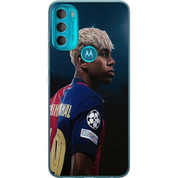 Motorola Moto G71 5G Gennemsigtig cover Lamine Yamal - Barcelonas Wunderkind i fokus