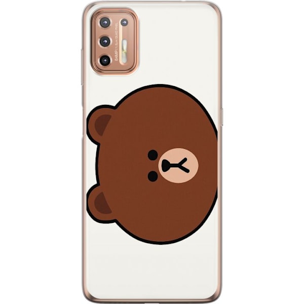 Motorola Moto G9 Plus Läpinäkyvä kuori line friends brown