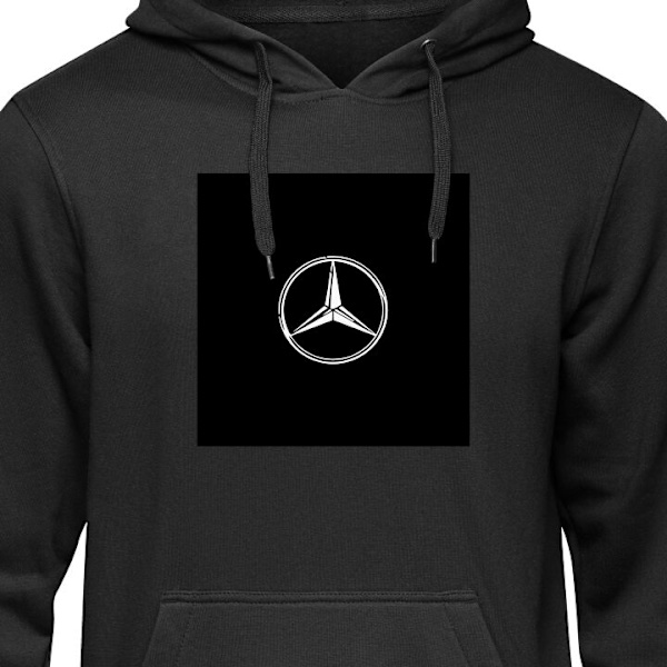 Hoodie för Vuxen | Bekväm Huvtröja Mercedes-Benz svart XXL