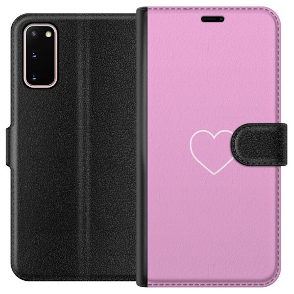 Samsung Galaxy S20 Lompakkokotelo Sydän