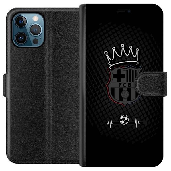 Apple iPhone 12 Pro Max Lompakkokotelo FC Barcelona Emblem Jalkapalloaihe Sininen Punainen Seuramerkki Katalonia La Liga Fanit Suosittu Ikoninen