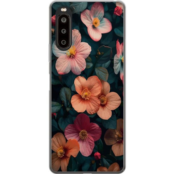 Sony Xperia 10 II Genomskinligt Skal Blommor