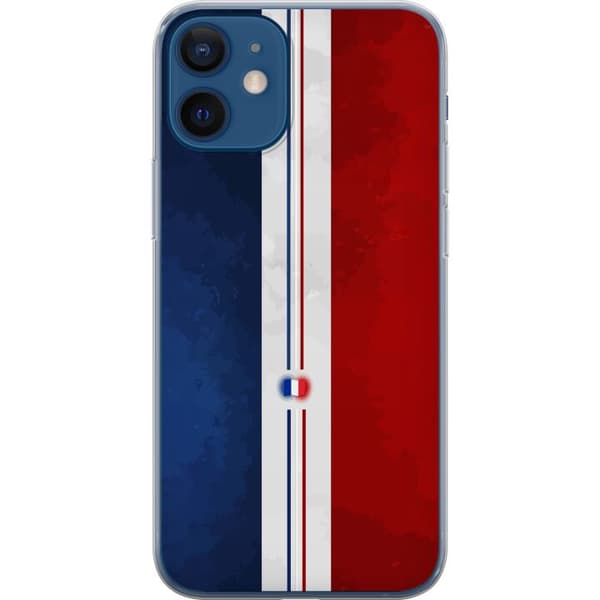 Kompatibelt Mobildeksel til Apple iPhone 12 Minimalistisk fransk flagg med rene linjer og flaggsymbol blå