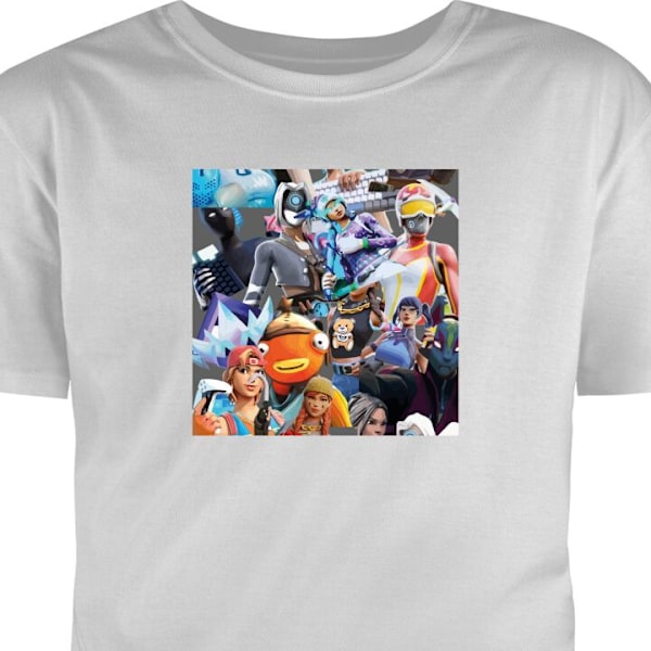 T-shirt för Vuxen | Klassisk Vuxen-T-shirt Fortnite grå XXL