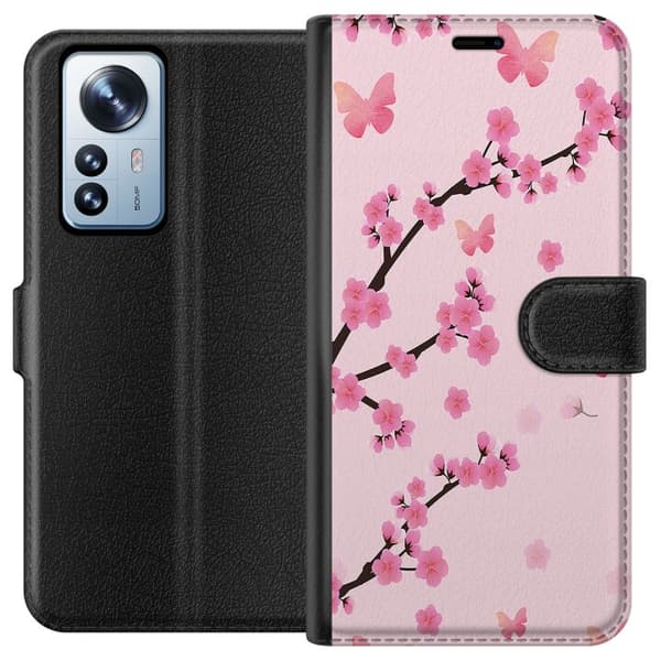 Kompatibelt Plånboksfodral till Xiaomi 12 Pro Blommor