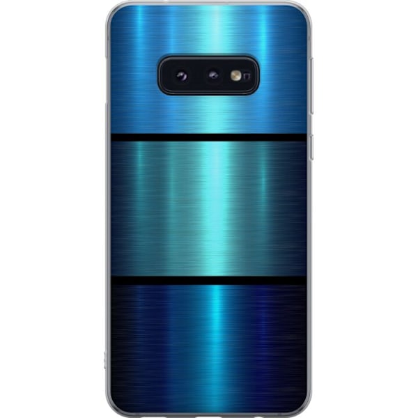 Samsung Galaxy S10e Läpinäkyvä kuori Sininen Metalliset Rajat