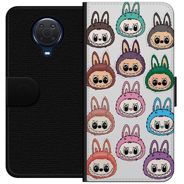 Nokia G20 Lompakkokotelo Labubu Macaron Monster - Söpö Kerä