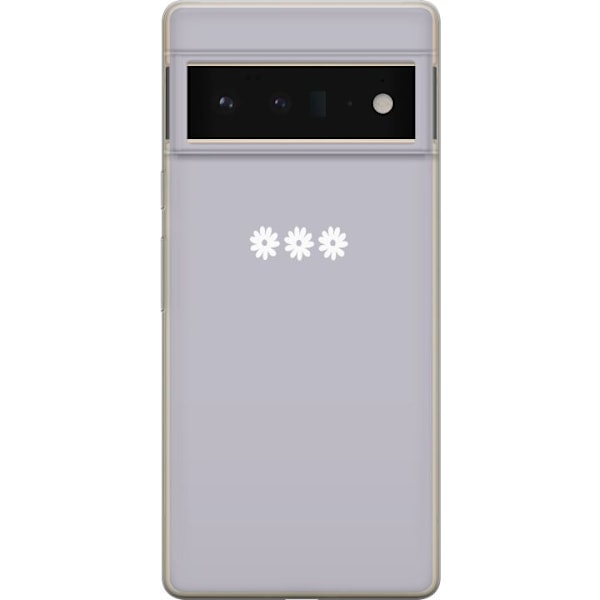 Google Pixel 6 Pro Läpinäkyvä kuori Lila Blomminimalismi - tyylikäs kukkakuva lila taustalla