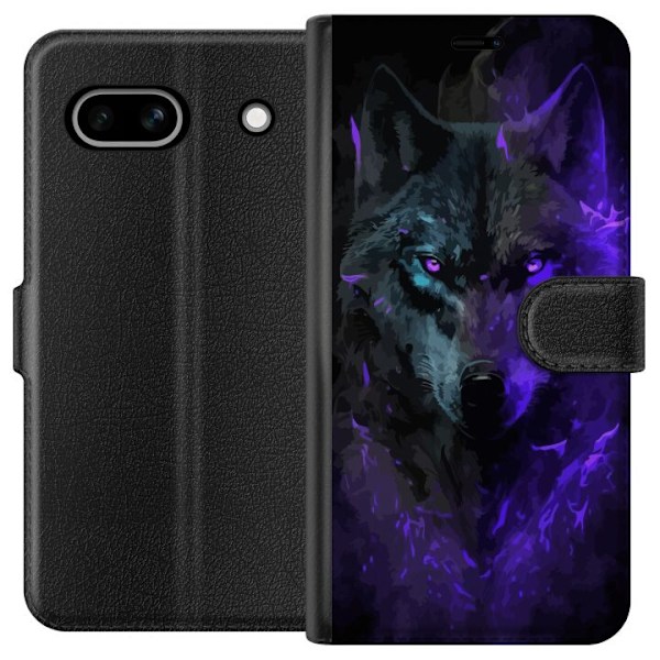 Google Pixel 7a Tegnebogsetui Ulven Lilla