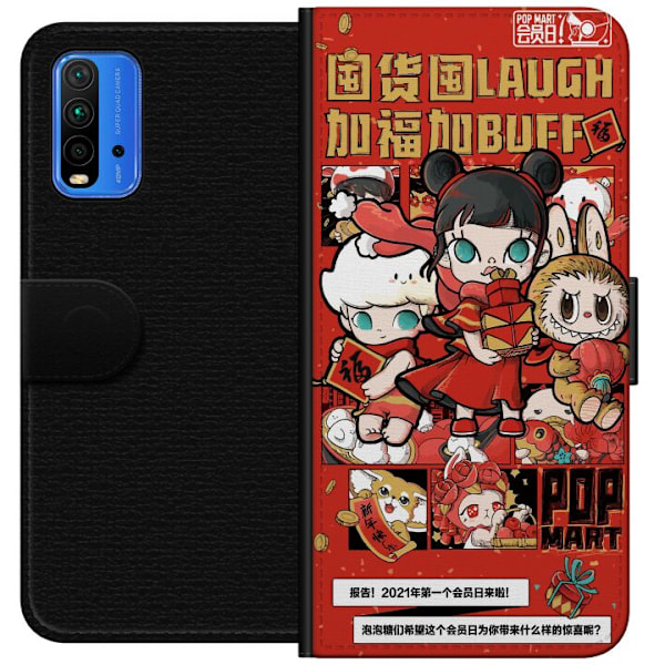 Xiaomi Redmi Note 9 4G Lompakkokotelo Pop Mart buff