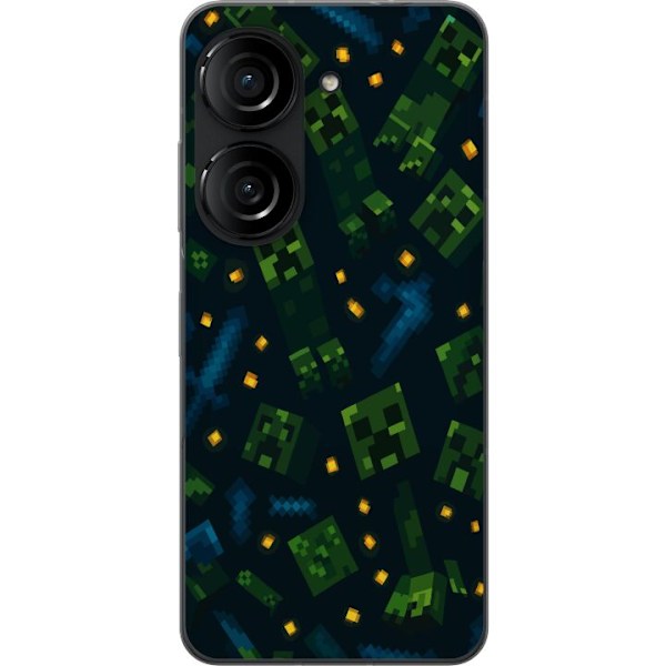 Asus Zenfone 10 Läpinäkyvä kuori Minecraft Dungeons Mob