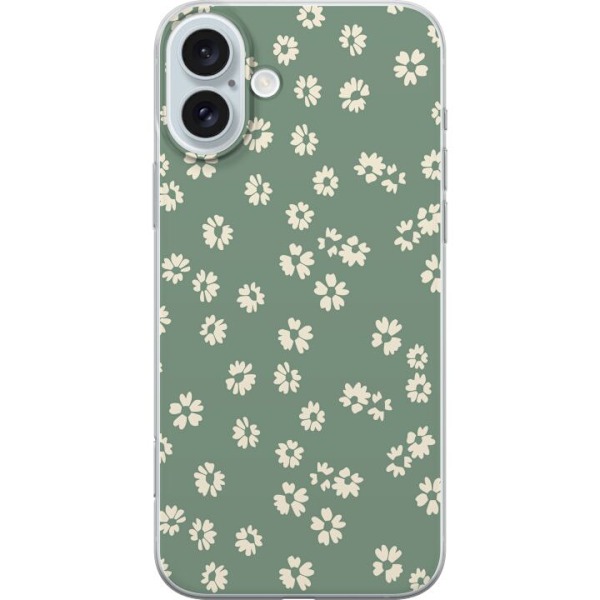 Apple iPhone 16 Plus Genomskinligt Skal Blomsterdröm – färgglatt blommönster