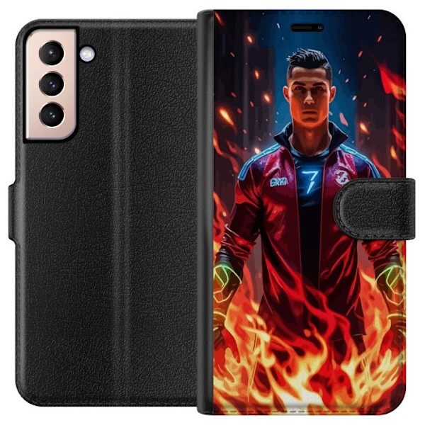 Samsung Galaxy S21 Tegnebogsetui Ronaldo Inferno - fodboldhelt
