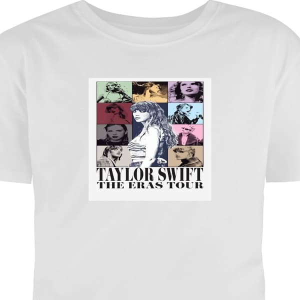 Barn T-shirt Vit 7-8 År Taylor Swift vit 7-8 År