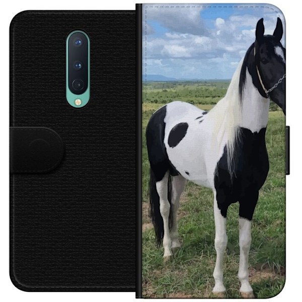 OnePlus 8 Tegnebogsetui Hestemagi - stiliseret hest i en rolig farveskala