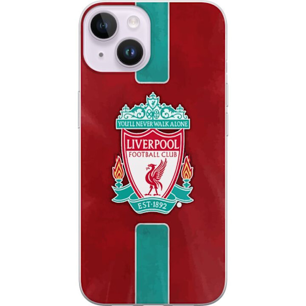 Apple iPhone 14 Plus Genomskinligt Skal Liverpool FC – Klassisk Fotbollsstolthet i Rött