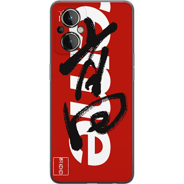 OnePlus Nord N20 5G Läpinäkyvä kuori Supreme Punainen Graffiti Katupukeutuminen Suunnittelu Muotikuvake Trendikäs Graffiti Kuviointi Suosittu Urba