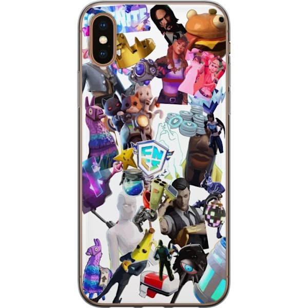 Apple iPhone X Läpinäkyvä kuori Fortnite