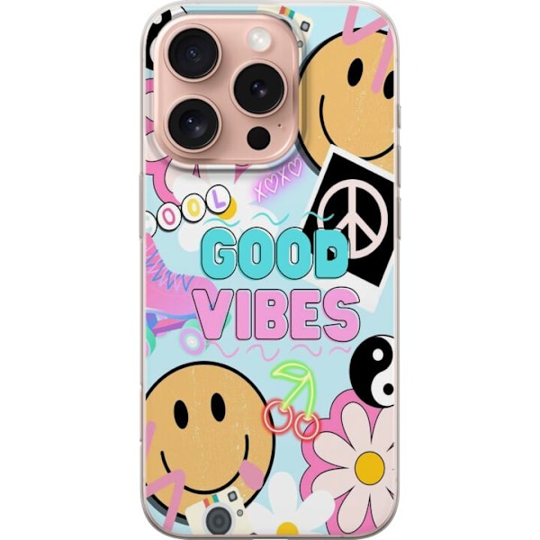 Apple iPhone 16 Pro Genomskinligt Skal Good Vibes