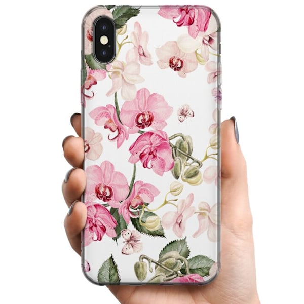 Apple iPhone X TPU Mobildeksel Blomster
