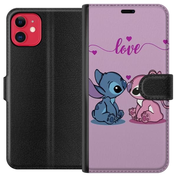 Kompatibel Tegnebogsetui til Apple iPhone 11 Lilo & Stitch – Angel Edition