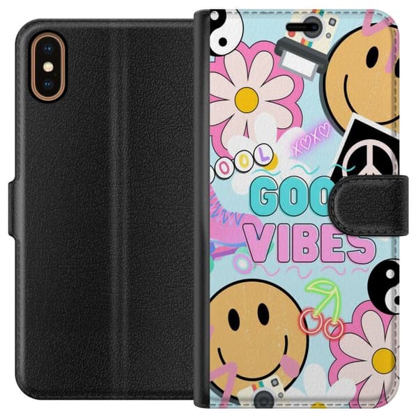 Kompatibel Tegnebogsetui til Apple iPhone X Gode Vibrationer