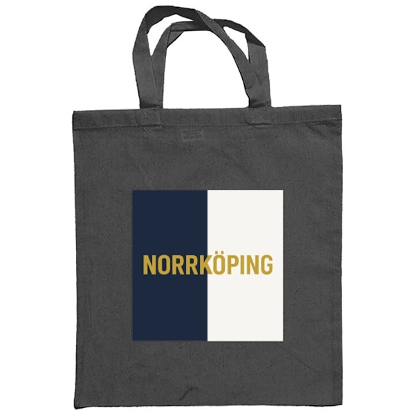 Mulepose | Holdbar Indkøbstaske i Stof Norrköping – fodbold Mørkegrå one size