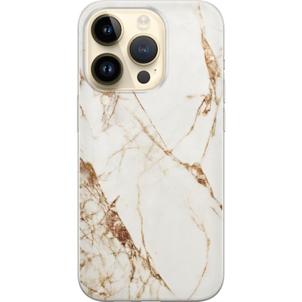 Apple iPhone 14 Pro Gennemsigtig cover Hvid marmor