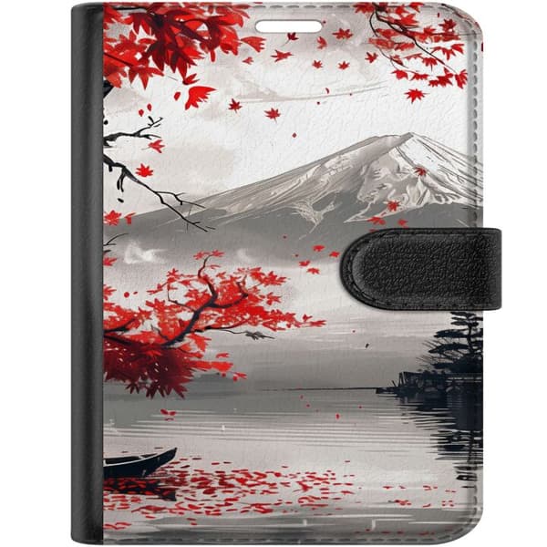Kompatibelt Plånboksfodral till Apple iPhone Duo Crimson Fuji röd