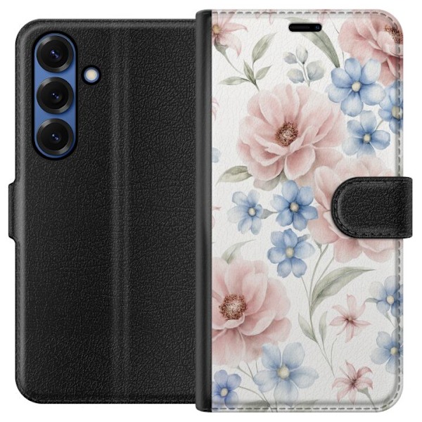 Samsung Galaxy S25+ Plånboksfodral Romantiska blommor