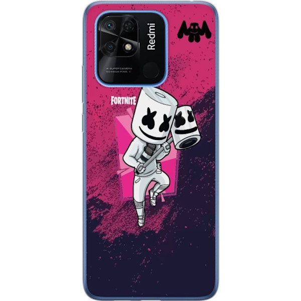 Xiaomi Redmi 10C Läpinäkyvä kuori Marshmello Fortnite Skin Emote Gaming DJ Hahmo Suosittu Aihe Lapsi Nuori Trendi