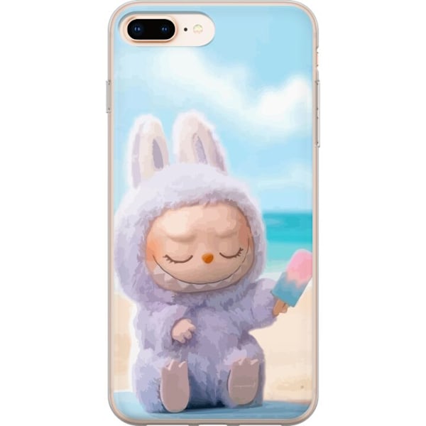 Apple iPhone 8 Plus Läpinäkyvä kuori Labubu Vaaleanpunainen