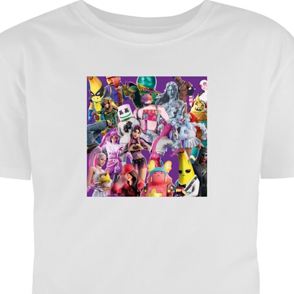 Barn-T-shirt | Bekväm T-shirt för Barn Fortnite vit 12-13 År