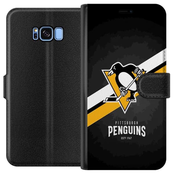 Kompatibel Tegnebogsetui til Samsung Galaxy S8 Pittsburgh Penguins (NHL)